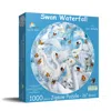 Sunsout Swan Waterfall 1000 Piece Jigsaw Puzzle For Adults Round In Multi