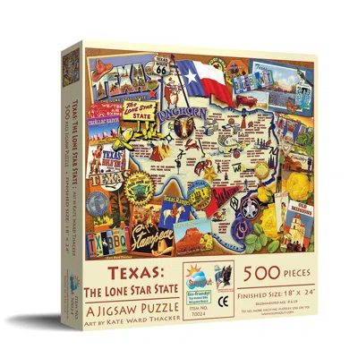Sunsout Texas: The Lone Star State 500 Piece Jigsaw Puzzle For Adults In White
