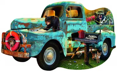 Sunsout The Blue Truck 1000 Piece Jigsaw Puzzle For Adults Special Shape