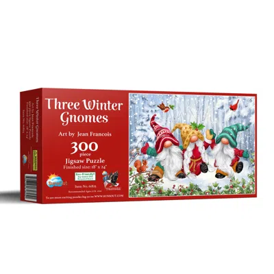 Sunsout Three Winter Gnomes 300 Piece Jigsaw Puzzle For Adults Christmas In Multi
