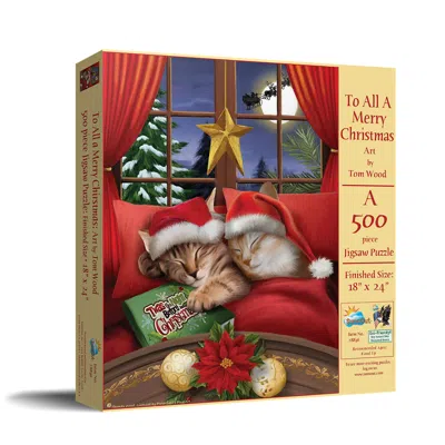 Sunsout To All A Merry Christmas 500 Piece Jigsaw Puzzle For Adults Christmas In Multi