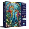 Sunsout Under The Sea Stained Glass 1000 Piece Jigsaw Puzzle For Adults In Blue