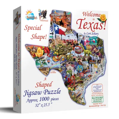 Sunsout Welcome To Texas 1000 Piece Jigsaw Puzzle For Adults Special Shape In Multi