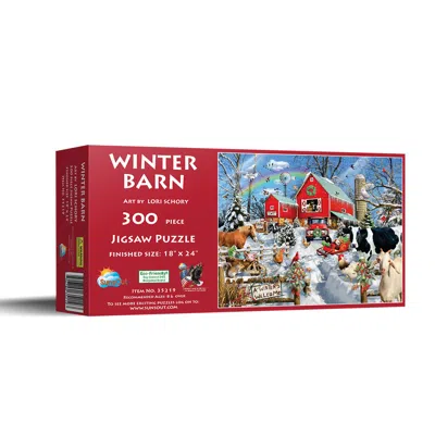 Sunsout Winter Barn 300 Piece Jigsaw Puzzle For Adults Christmas In Multi