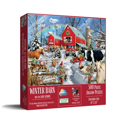 Sunsout Winter Barn 500 Piece Jigsaw Puzzle For Adults Christmas In Multi