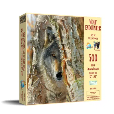 Sunsout Wolf Encounter 500 Piece Jigsaw Puzzle For Adults In Neutral