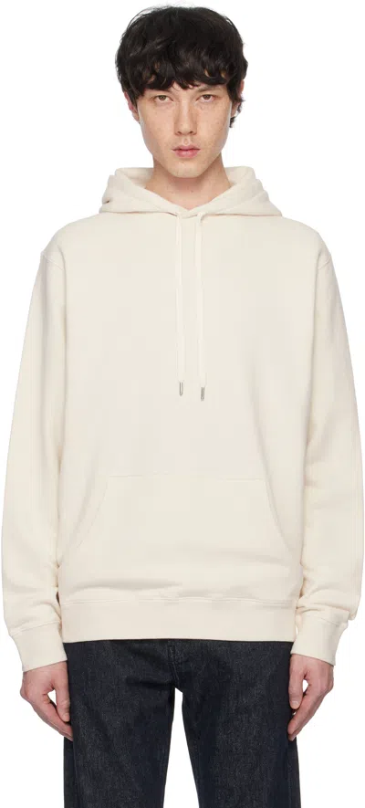 Sunspel Beige Loopback Hoodie In Undyed
