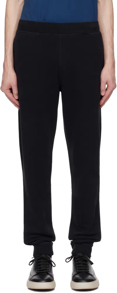 Sunspel Black Loopback Sweatpants