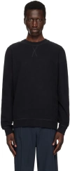 Sunspel Black Oversized Loopback Sweatshirt In Black
