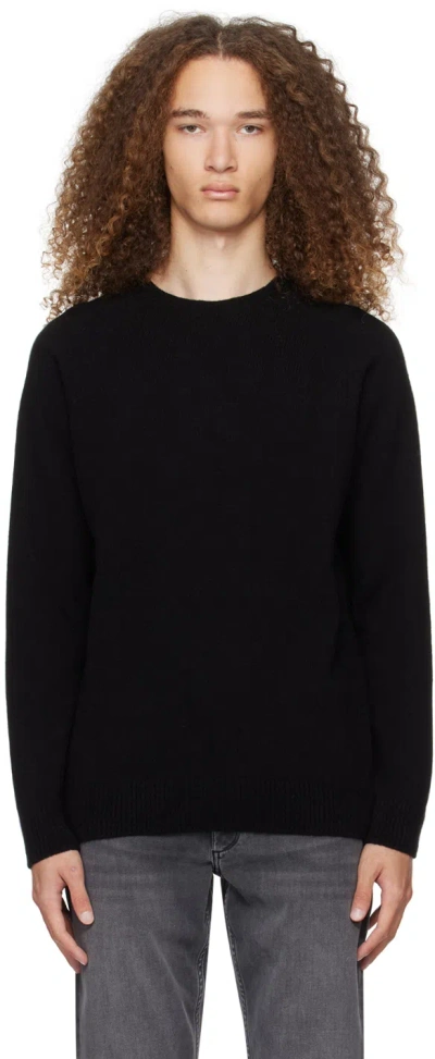Sunspel Black Raglan Sweater