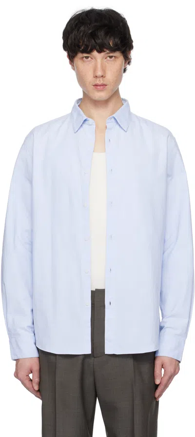 Sunspel Blue Oxford Shirt In L Blue Oxfrd Yan Dyd