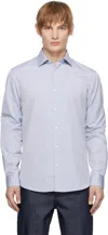 Sunspel Blue Sea Island Cotton Shirt In Light Blue