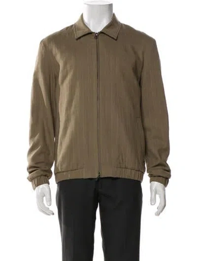 Pre-owned Sunspel Bomber Jacket In Neutral
