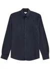 Sunspel Brushed Cotton Shirt In Blue