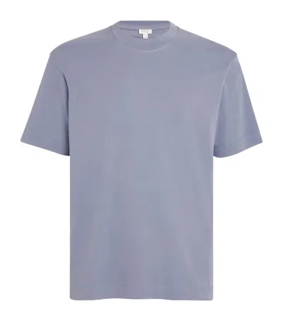 Sunspel Brushed Supima Cotton T-shirt In Blue