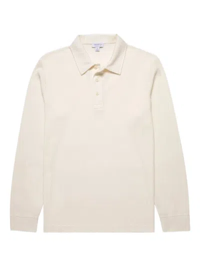 Sunspel Button-fastening Polo Top In Neutrals