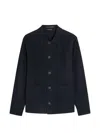 Sunspel Button-up Jacket In Blue