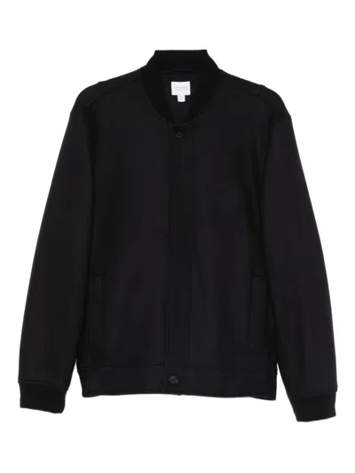 Sunspel Buttoned Jacket In Black