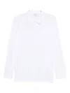 Sunspel Buttoned Polo Shirt In White