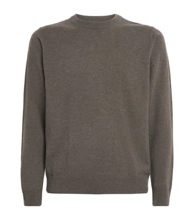Sunspel Cashmere Crew-neck Sweater In Green