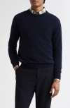 Sunspel Cashmere Crewneck Sweater In Blue