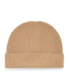 Sunspel Cashmere Ribbed Beanie In Brown