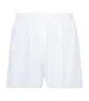 Sunspel Cellular Cotton Boxer Shorts In White