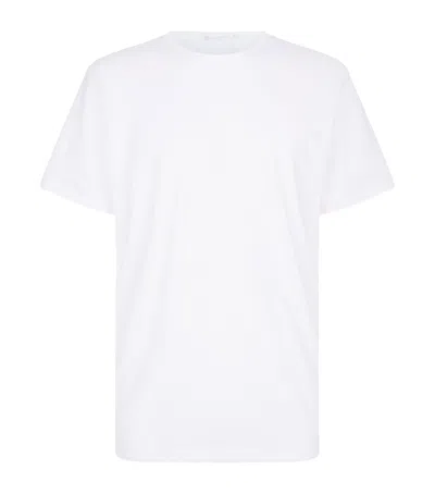 Sunspel Cellular Cotton T-shirt In White