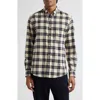 Sunspel Check Brushed Cotton Flannel Button-down Shirt In Multi