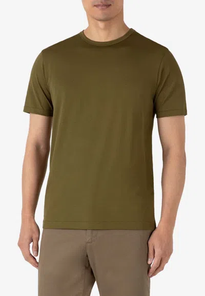 Sunspel Classic Crewneck T-shirt In Olive