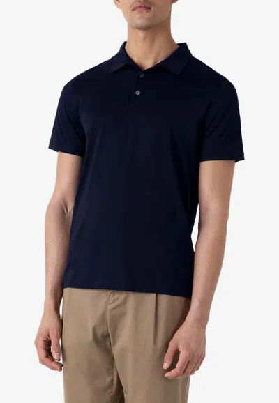 Sunspel Classic Jersey Polo T-shirt In Navy