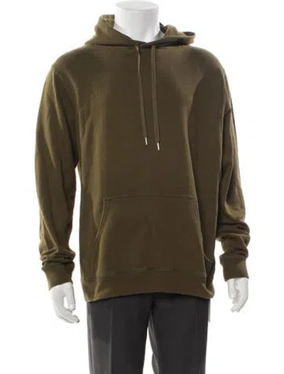 Pre-owned Sunspel Collar Long Sleeve Hoodie In Green