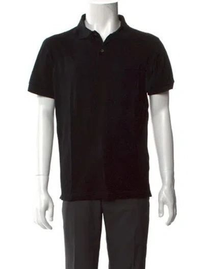 Pre-owned Sunspel Collar Short Sleeve Polo Shirt In Black