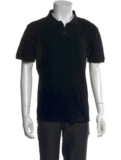 Pre-owned Sunspel Collar Short Sleeve Polo Shirt In Black