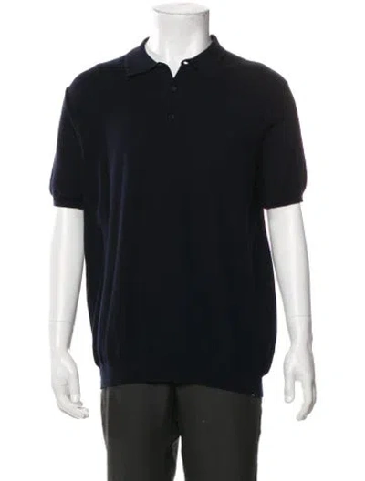Pre-owned Sunspel Collar Short Sleeve Polo Shirt In Black