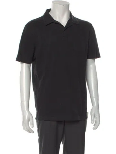 Pre-owned Sunspel Collar Short Sleeve Polo Shirt In Black