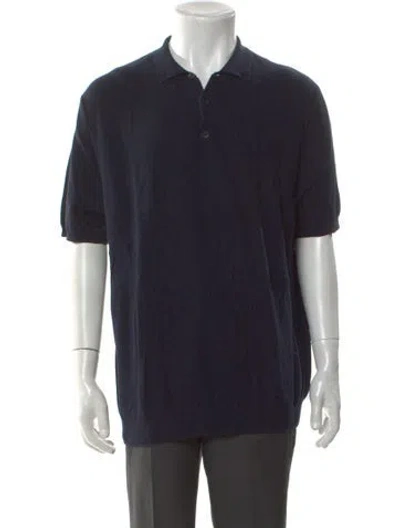 Pre-owned Sunspel Collar Short Sleeve Polo Shirt In Black