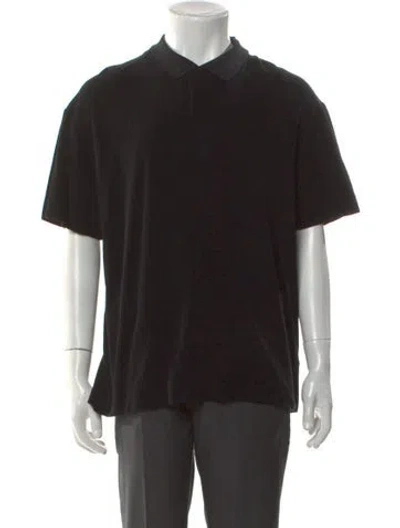 Pre-owned Sunspel Collar Short Sleeve Polo Shirt In Black