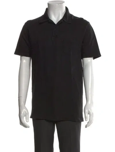 Pre-owned Sunspel Collar Short Sleeve Polo Shirt In Black