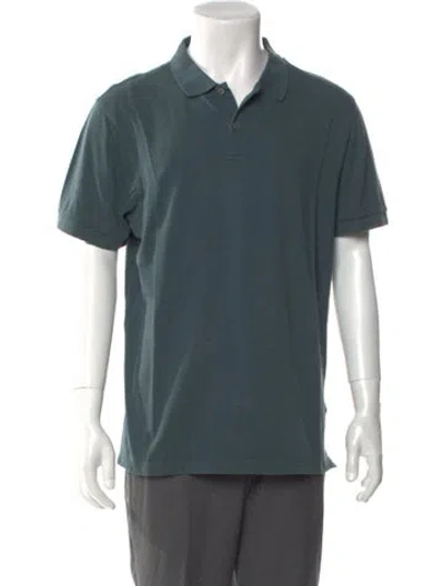 Pre-owned Sunspel Collar Short Sleeve Polo Shirt In Blue