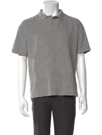 Pre-owned Sunspel Collar Short Sleeve Polo Shirt In Gray