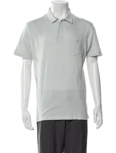 Pre-owned Sunspel Collar Short Sleeve Polo Shirt In Gray