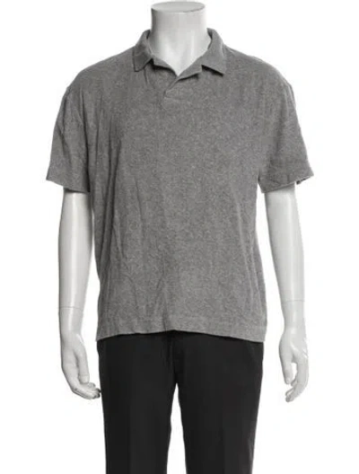 Pre-owned Sunspel Collar Short Sleeve Polo Shirt In Gray