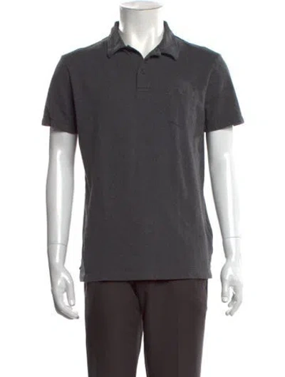 Pre-owned Sunspel Collar Short Sleeve Polo Shirt In Gray