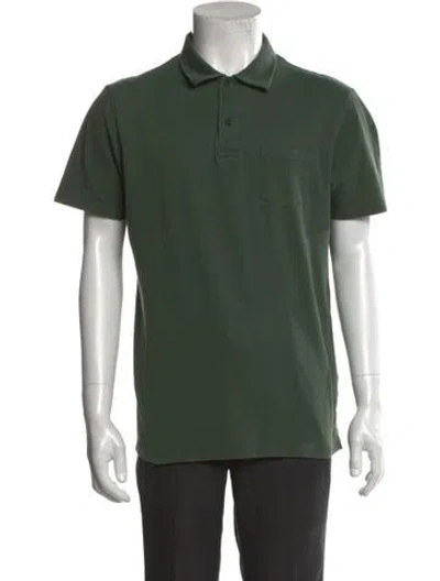 Pre-owned Sunspel Collar Short Sleeve Polo Shirt In Green