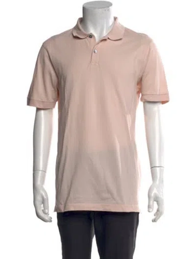 Pre-owned Sunspel Collar Short Sleeve Polo Shirt In Pink