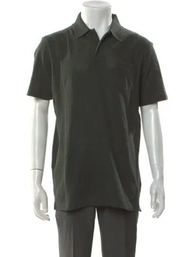 Pre-owned Sunspel Collar Short Sleeve Polo Shirt W/ Tags In Green