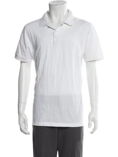 Pre-owned Sunspel Collar Short Sleeve Polo Shirt In White