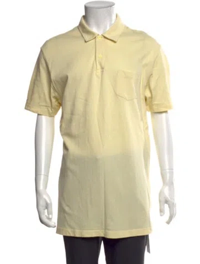 Pre-owned Sunspel Collar Short Sleeve Polo Shirt In Yellow