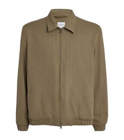 Sunspel Cotton Blouson Jacket In Brown